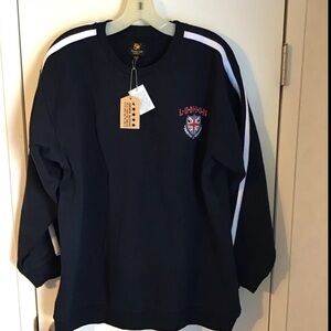 Five Star General Navy London Union Jack Crest Graphic Sweatshirt Top Large